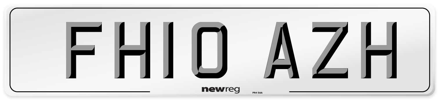FH10 AZH Number Plate from New Reg